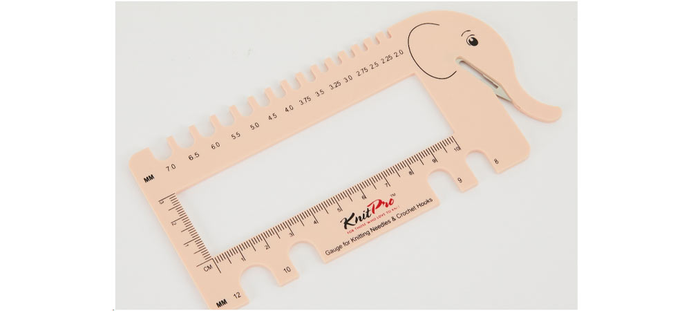 Gauge for Knitting Needles and Crochet Hooks