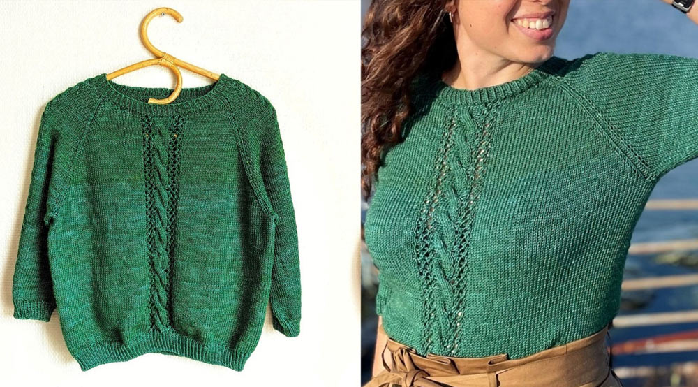 Serpentina  Sweater knitted with Luna Yarn