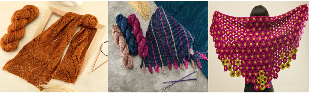 Scarves crafted with Symfonie Yarns