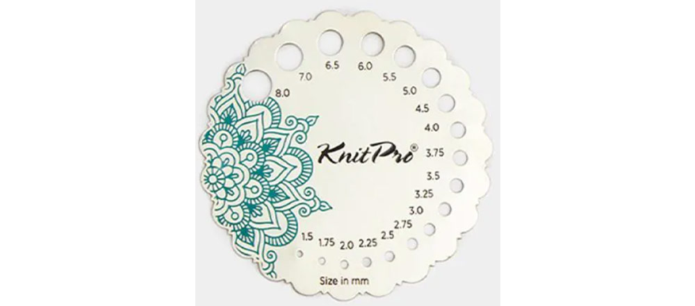 KnitPro Metal Needle Gauge