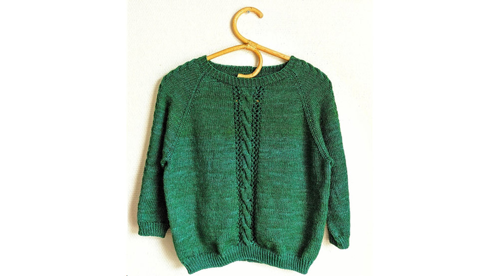 Sweater crafted using Luna Yarn